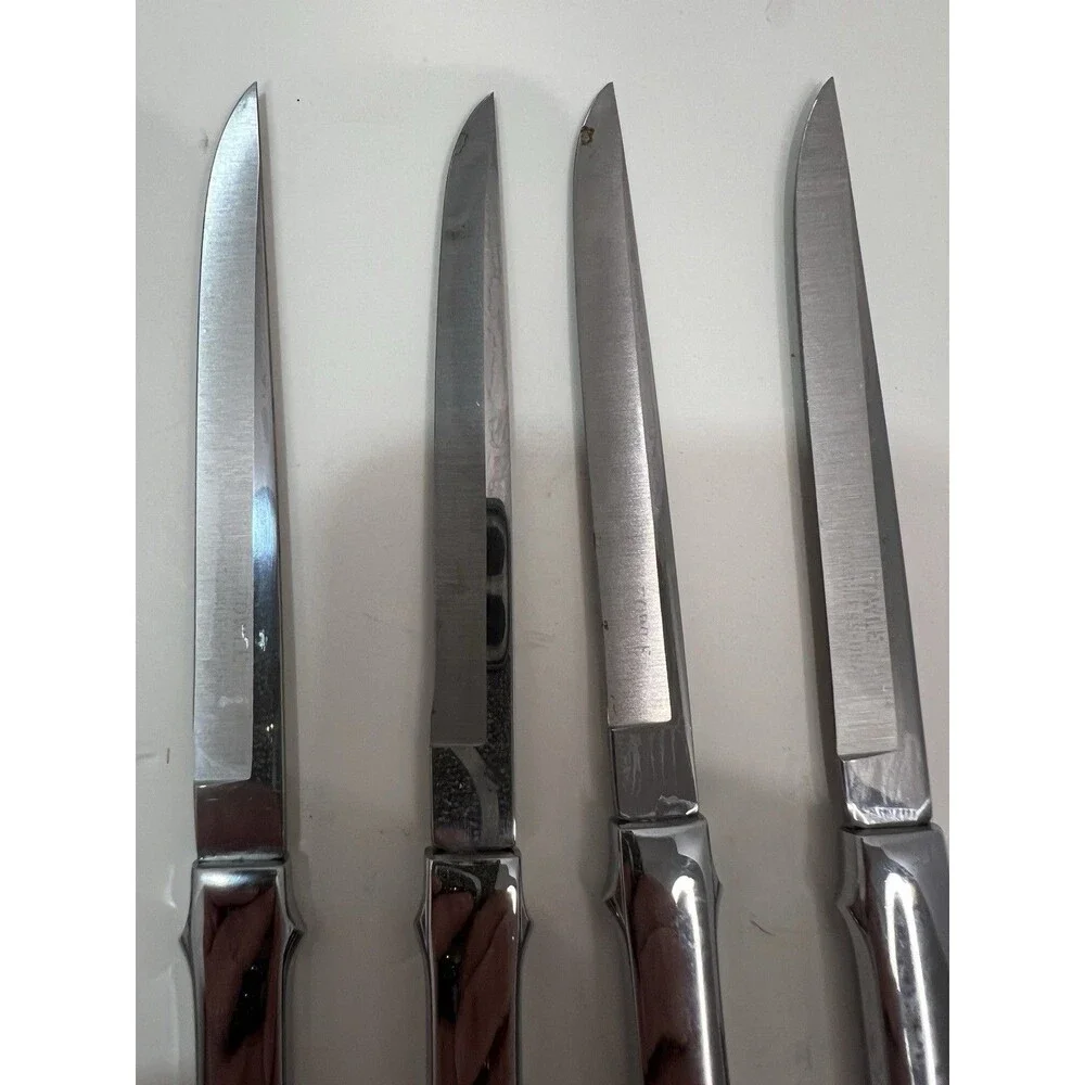 7 Towle Byfield Stainless Steel Steak Knives Discontinued 8.5” MCM 1970’s